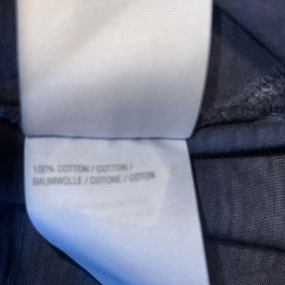 LOGO BY LORI GOLDSTEIN Navy Blue Slub Knit Long Sleeve Shirt w/ Pockets-S - Picture 9 of 9